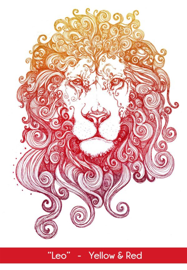 Leo Lion in the Yellow and Red color option