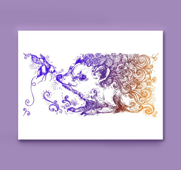 Thumbnail image of Grainneog Hedgehog Bee Purple from the Celtic Mythology Series