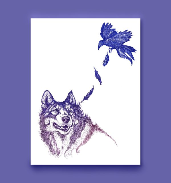 Thumbnail image of Morrighan Wolf Crow from the Celtic Mythology Series